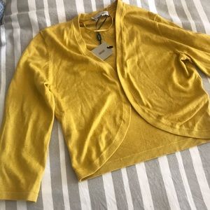 Yellow bolero cardigan